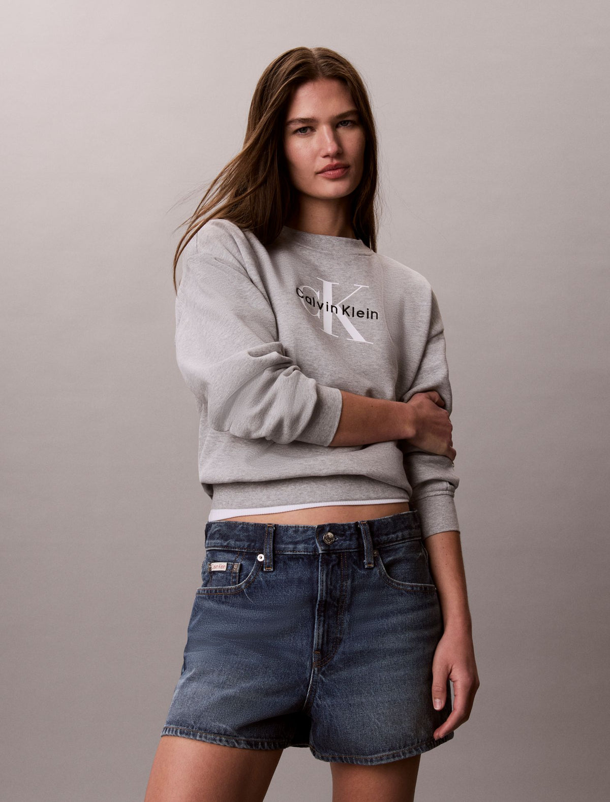 Monologo French Terry Relaxed Sweatshirt - Calvin Klein Women