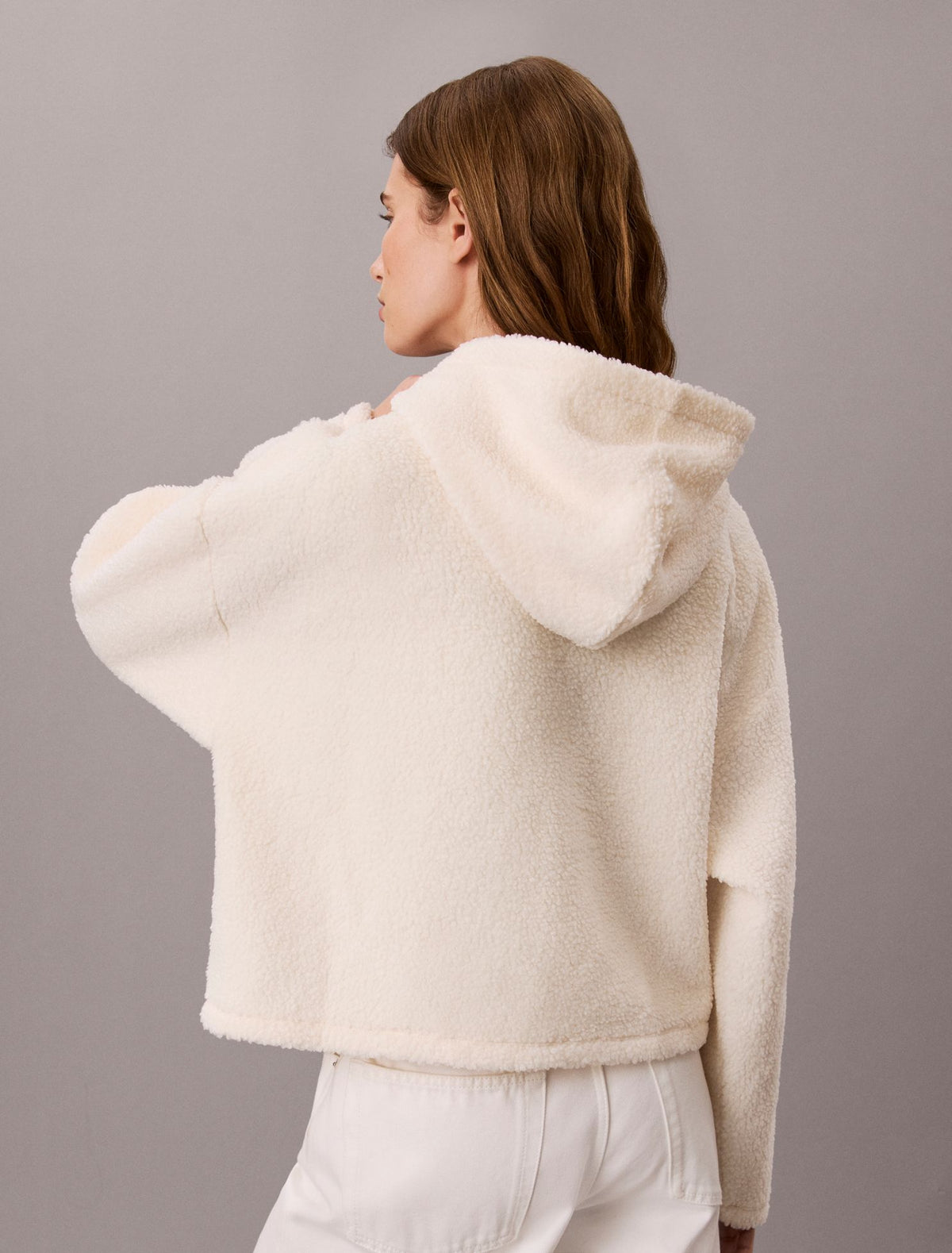 Sherpa Zip Hoodie - Calvin Klein Women
