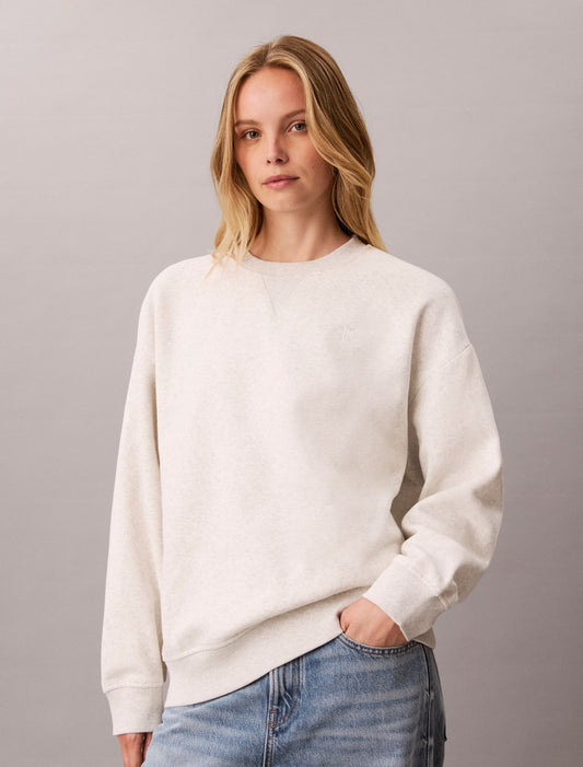 Monogram Fleece Crewneck Sweatshirt - Calvin Klein Women