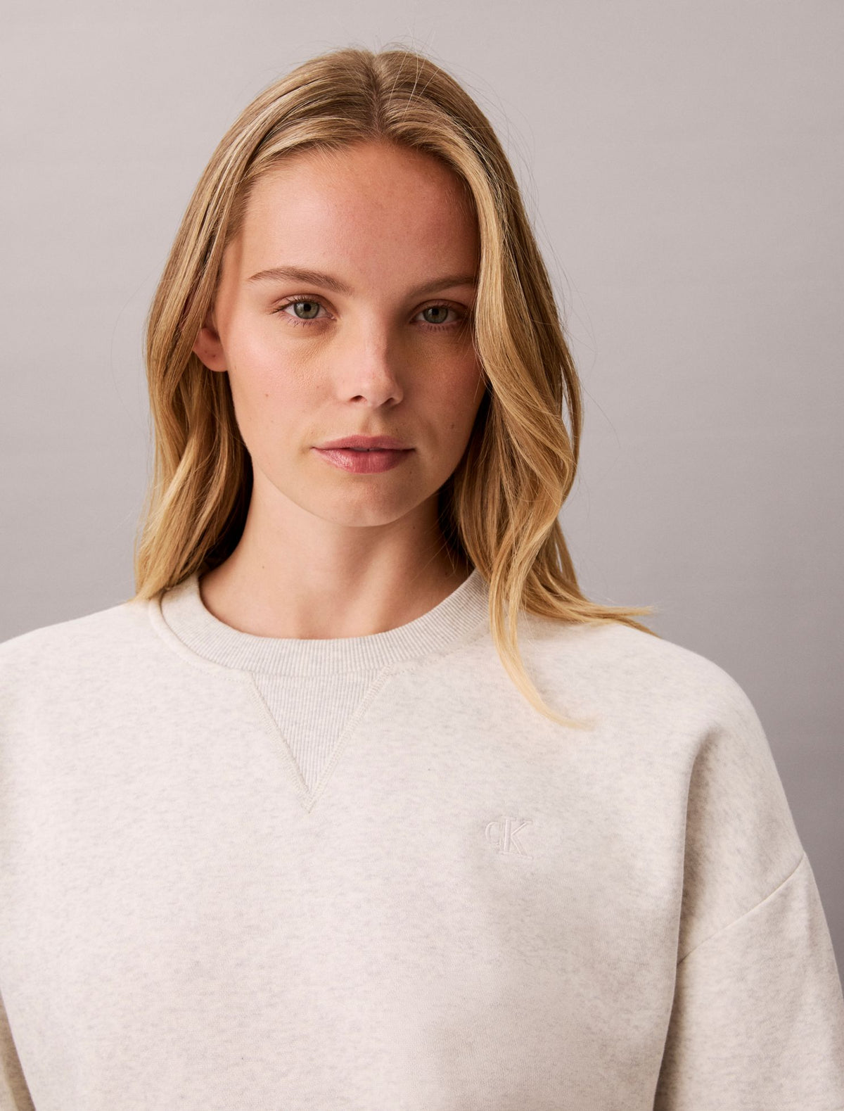 Monogram Fleece Crewneck Sweatshirt - Calvin Klein Women
