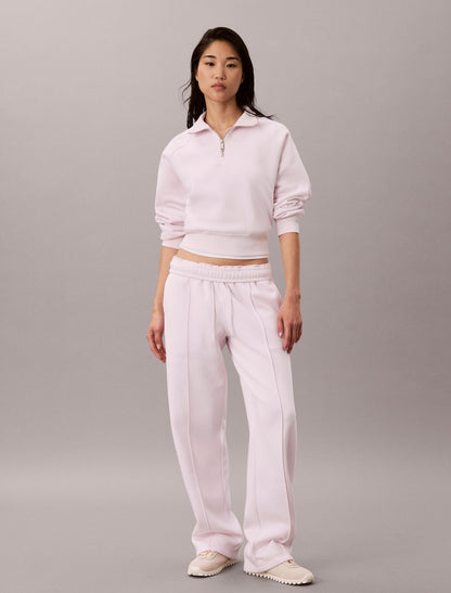 Logo Tape Fleece 1/4 Zip Sweatshirt - Calvin Klein Women