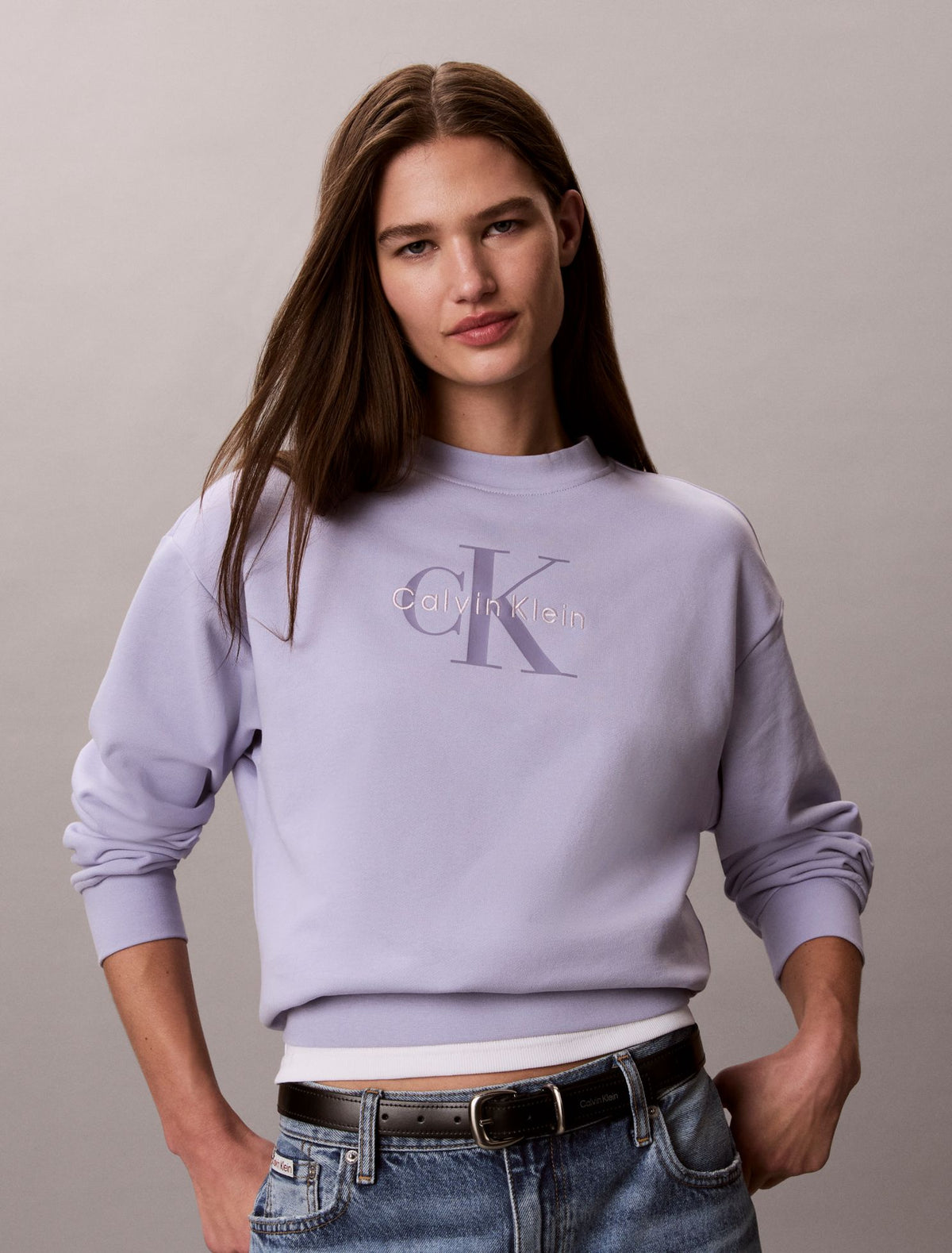 Monologo French Terry Relaxed Sweatshirt - Calvin Klein Women