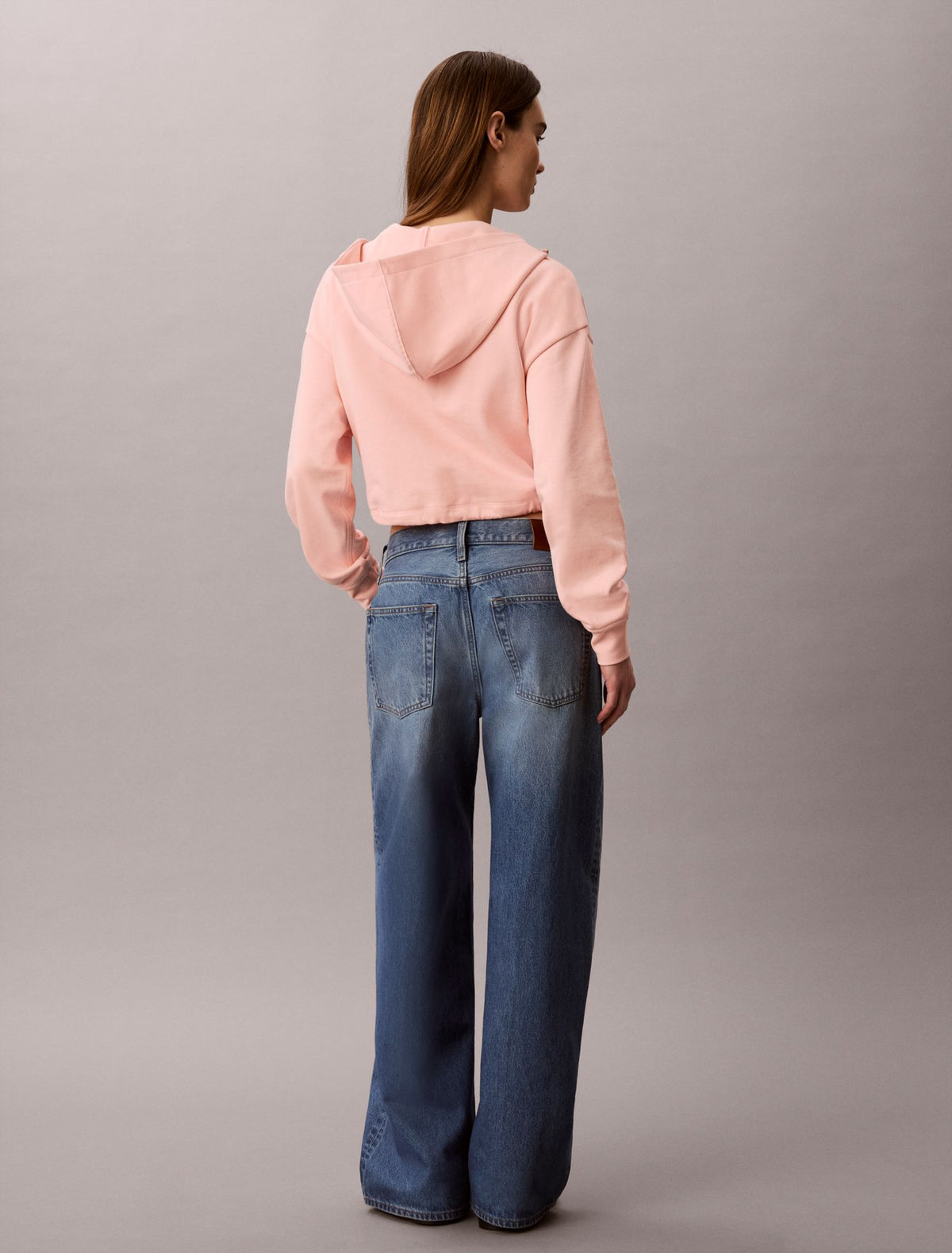 Monologo Terry Cropped Hoodie - Calvin Klein Women