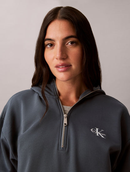 Monologo Terry Cropped Hoodie - Calvin Klein Women