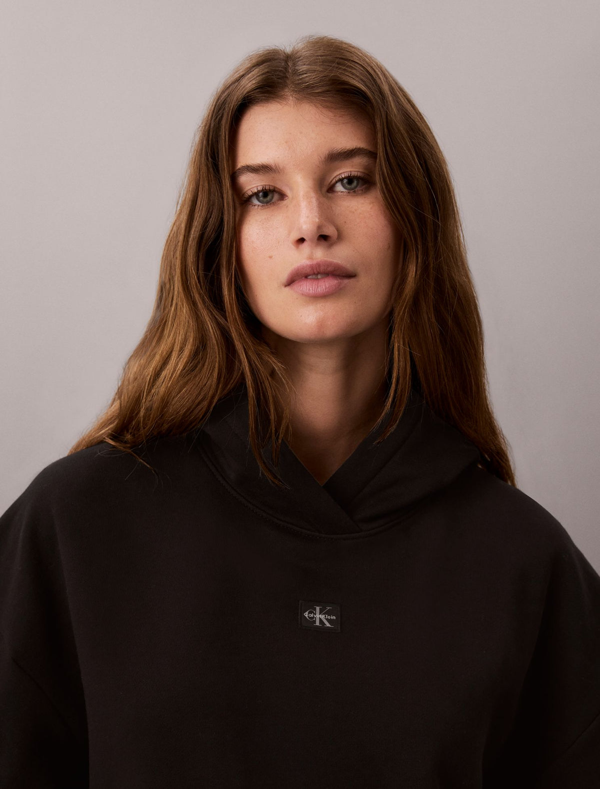 Woven Monologo Relaxed Hoodie - Calvin Klein Women