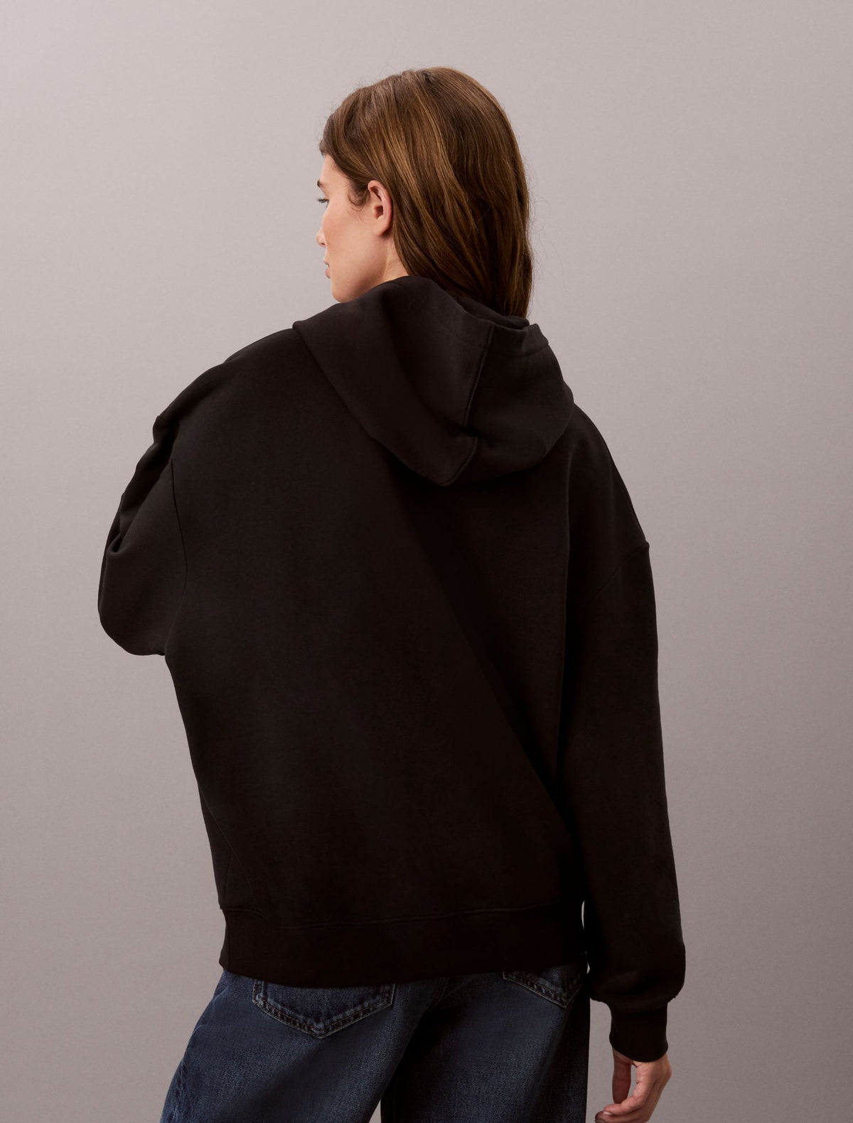 Woven Monologo Relaxed Hoodie - Calvin Klein Women