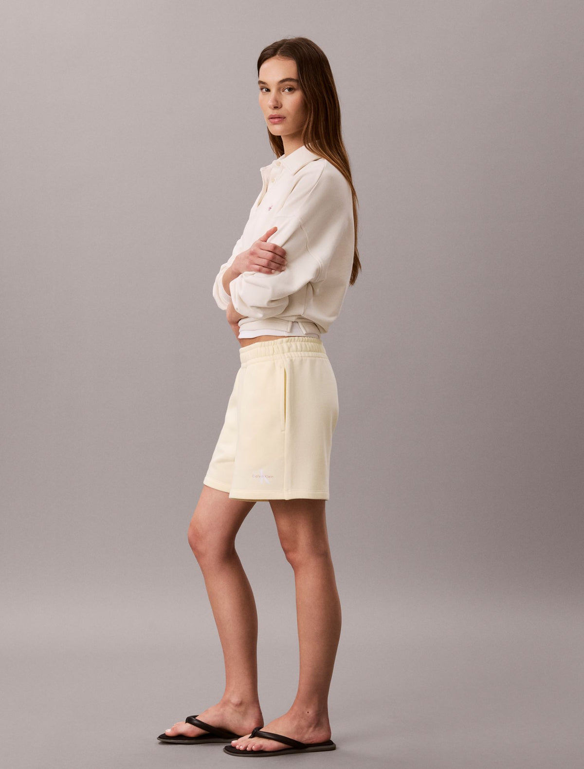 Monologo Fleece Pull-On Shorts - Calvin Klein Women