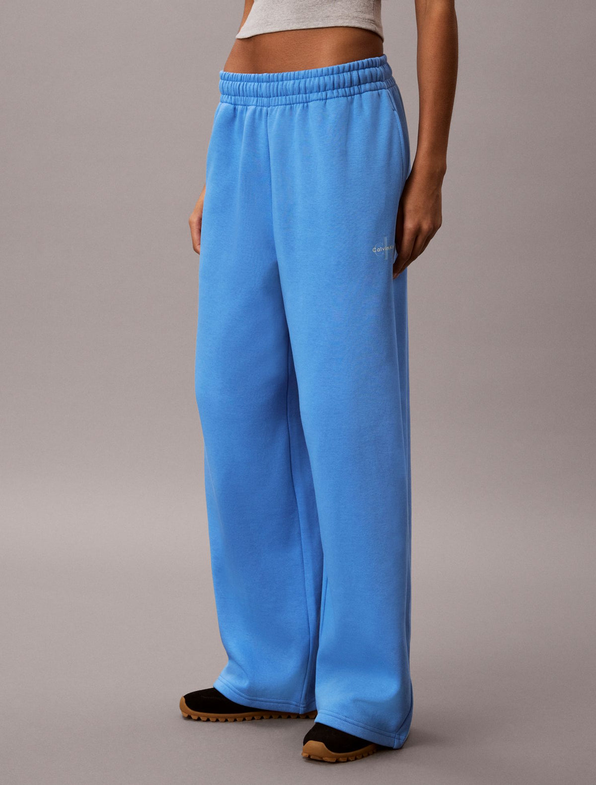 Monologo Fleece Wide Leg Sweatpants - Calvin Klein Women