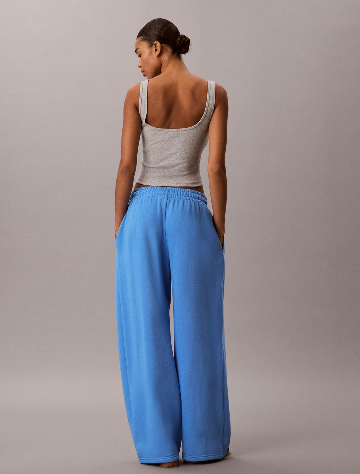 Monologo Fleece Wide Leg Sweatpants - Calvin Klein Women