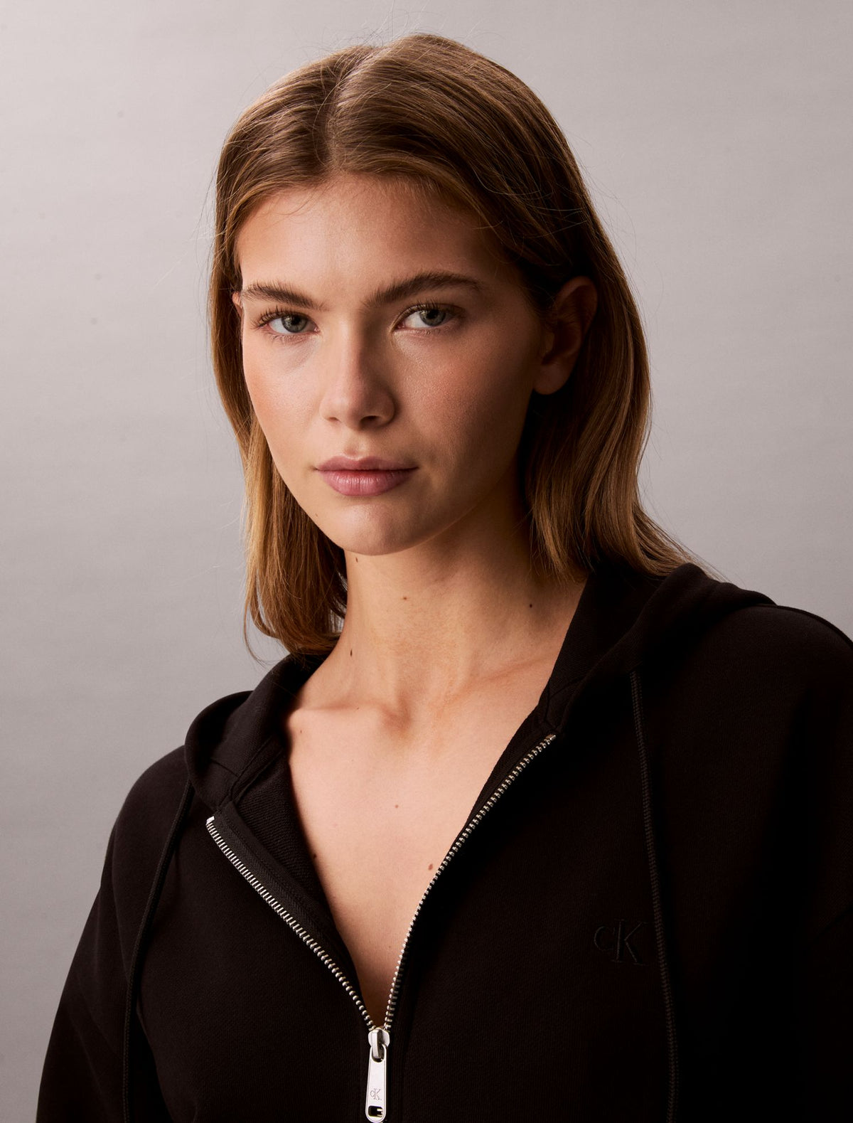Terry Monogram Cropped Hoodie - Calvin Klein Women