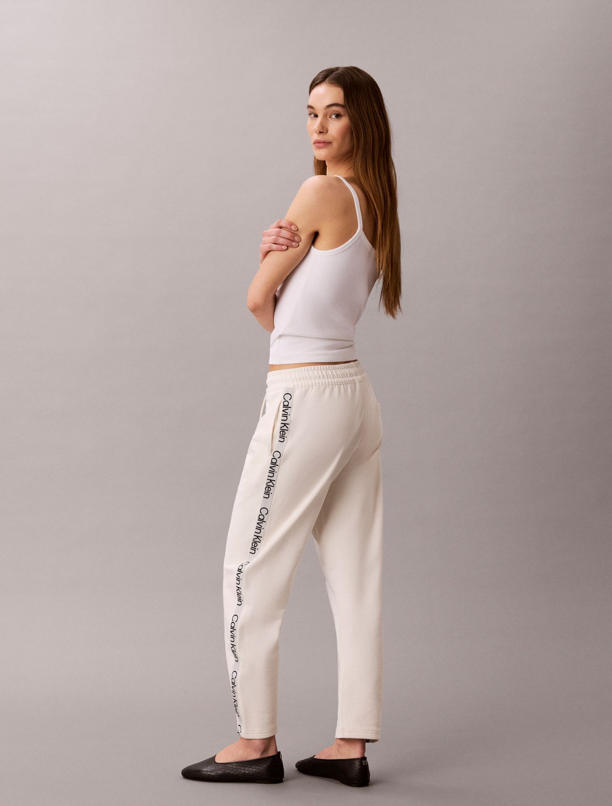 Logo Tape Barrel Pants - Calvin Klein Women