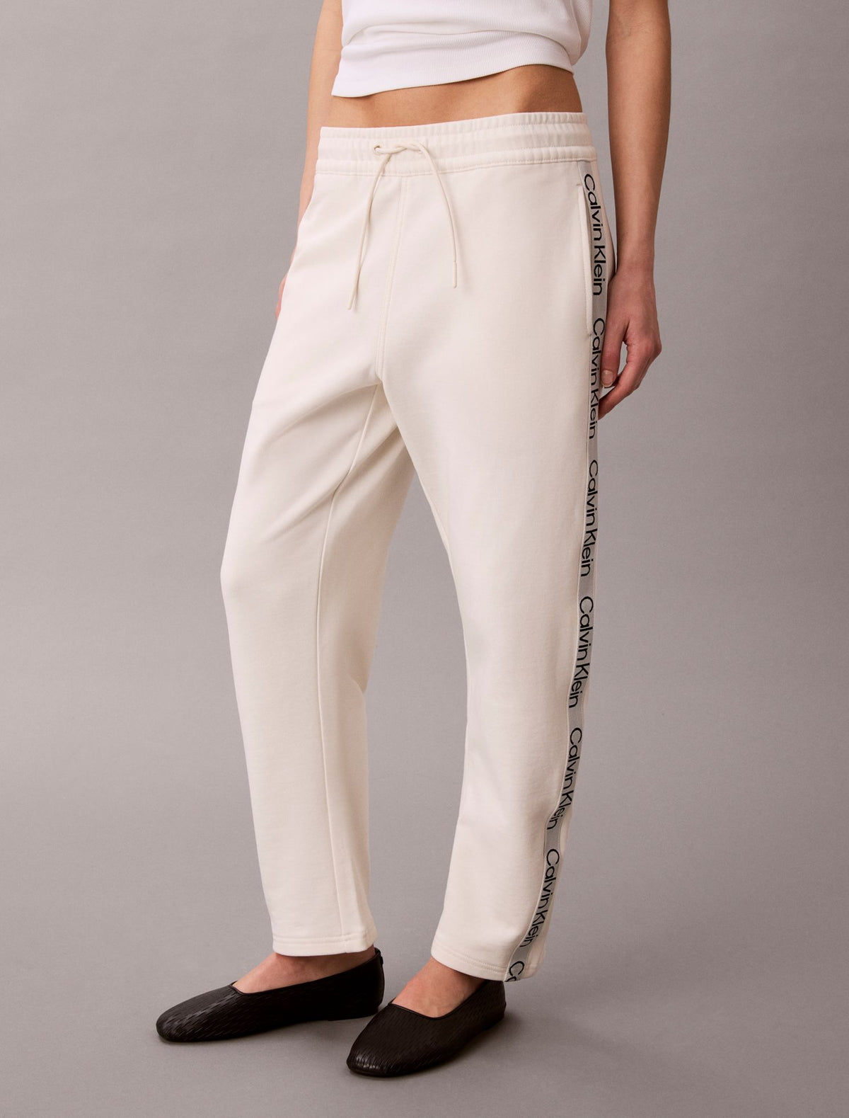 Logo Tape Barrel Pants - Calvin Klein Women