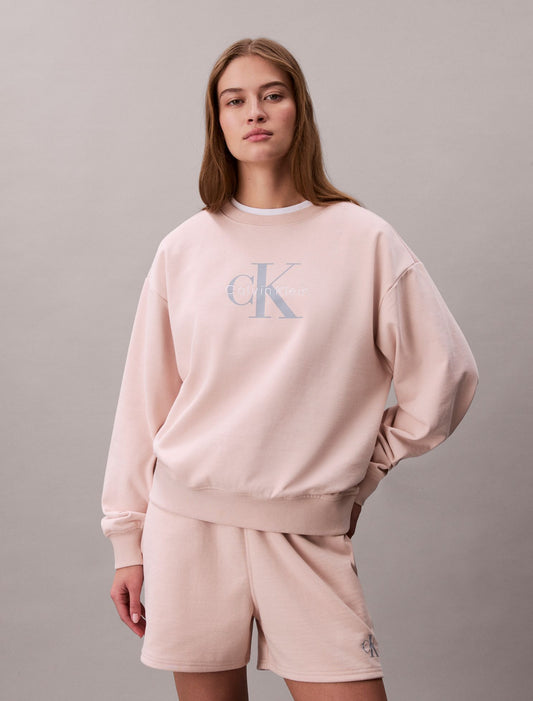 Monologo French Terry Relaxed Sweatshirt - Calvin Klein Women