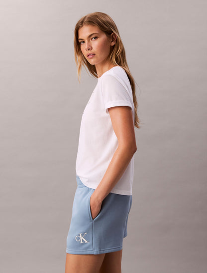 Monogram Fleece Pull-On Shorts - Calvin Klein Women