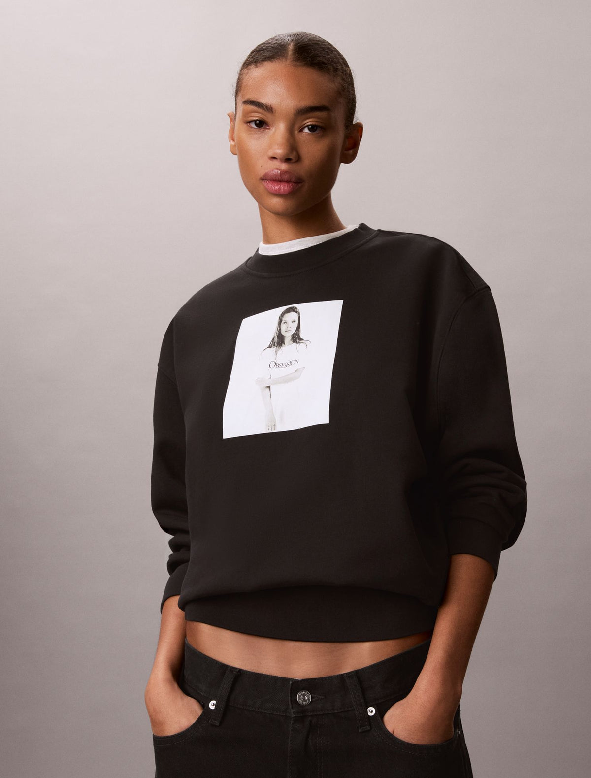 Kate Moss Obsession Graphic Hoodie - Calvin Klein Women
