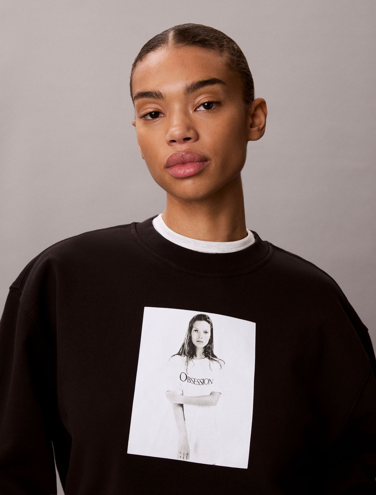 Kate Moss Obsession Graphic Hoodie - Calvin Klein Women