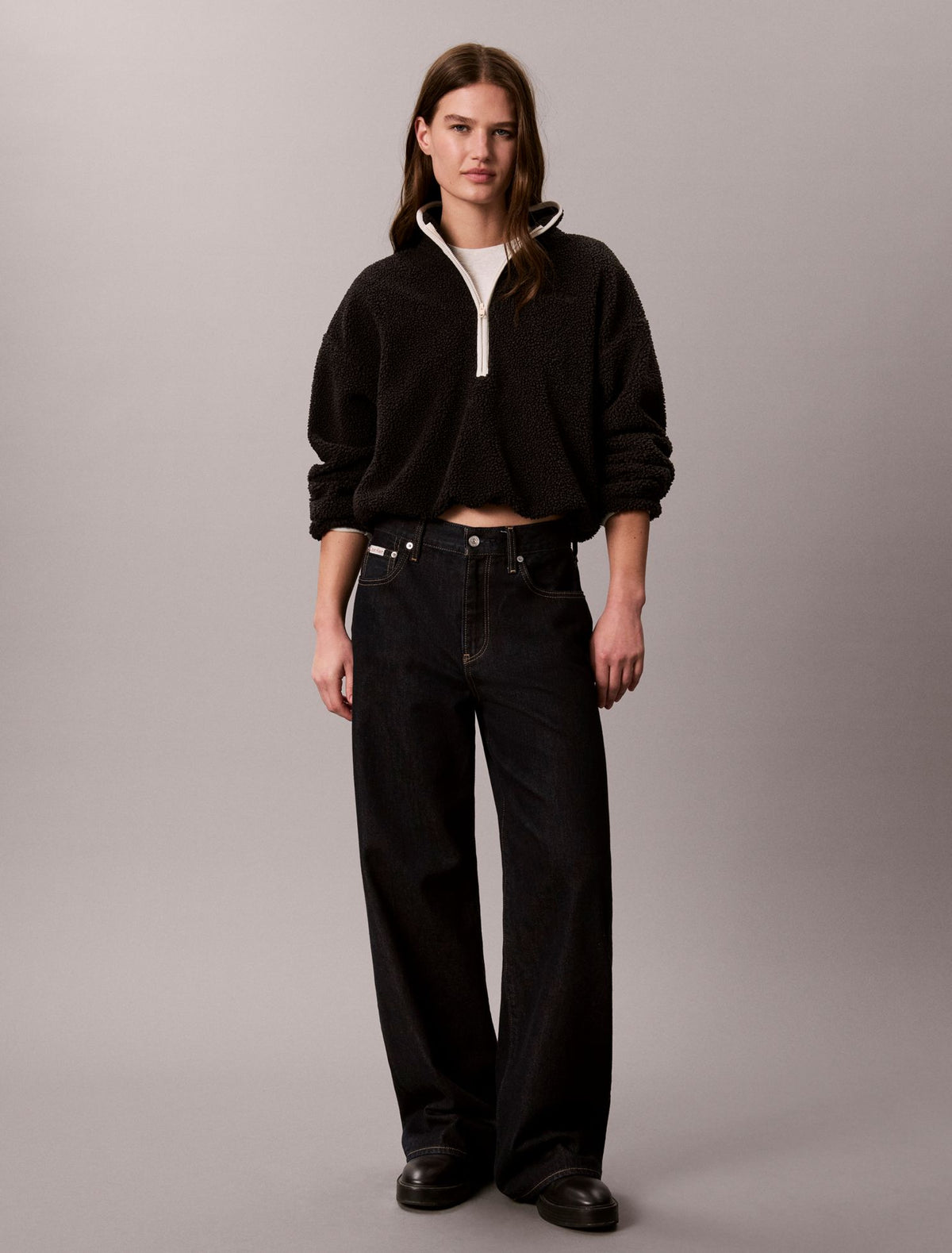 Sherpa 1/4 Zip Sweatshirt - Calvin Klein Women