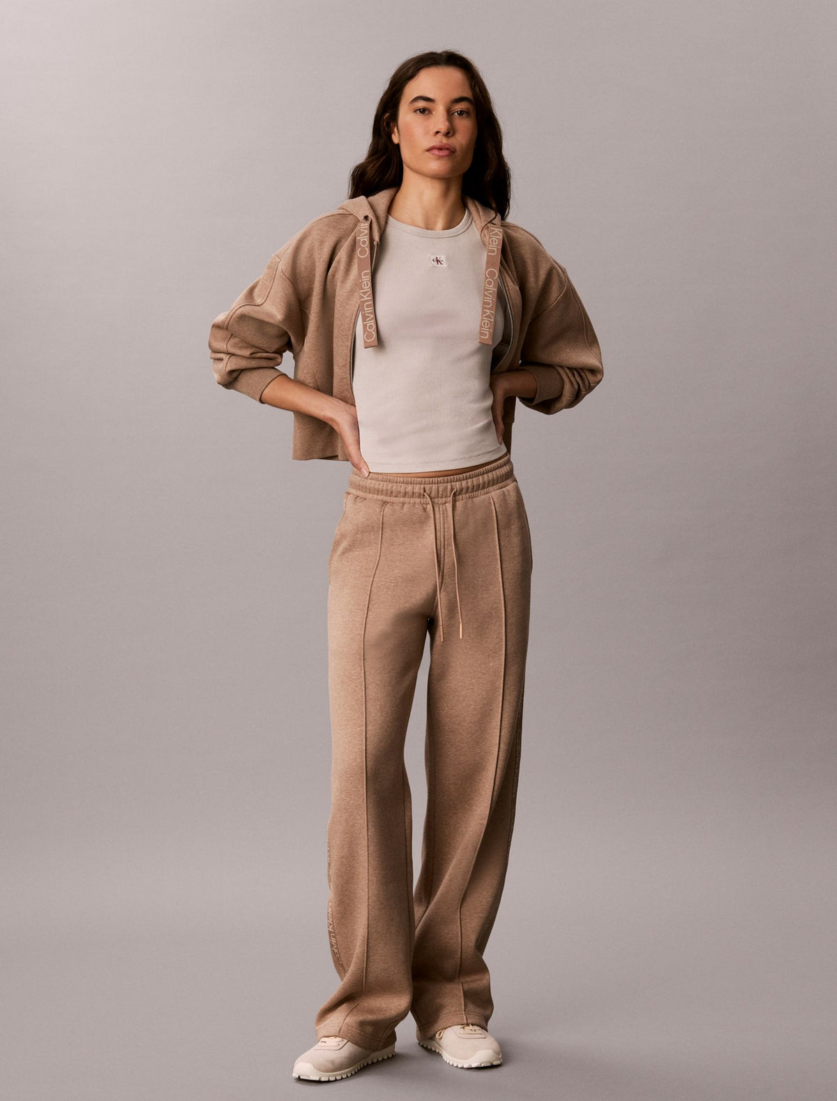 Logo Tape Fleece Sweatpants - Calvin Klein Women